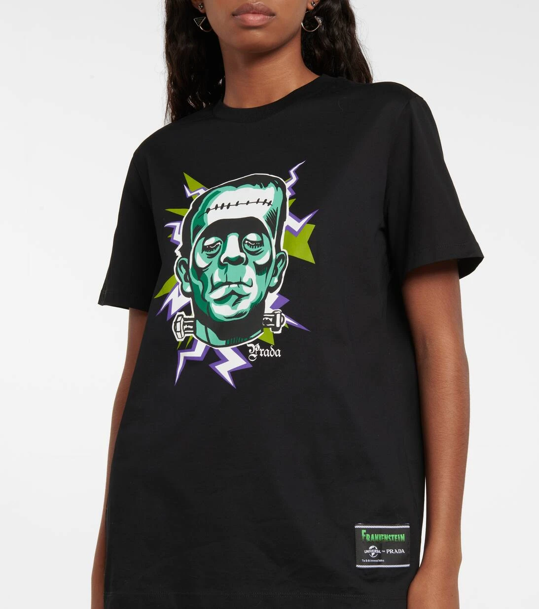 Prada Bedrucktes T-Shirt Aus Baumwolle 4 Prada Bedrucktes T-Shirt Aus Baumwolle – Bild 4