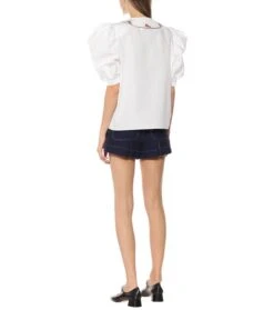 Miu Miu Verzierte Bluse Aus Baumwolle -LORO PIANA Verkaufsgeschäft P00441511 b2