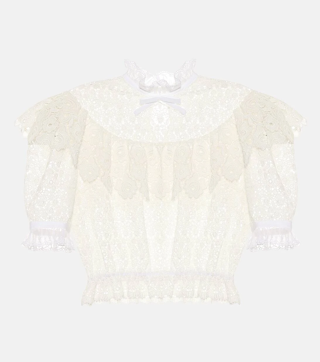 Miu Miu Top Aus Guipure-Spitze 1 Miu Miu Top Aus Guipure-Spitze