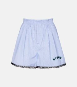 Miu Miu Shorts Aus Baumwolle Mit Spitze
