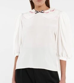 Miu Miu Top Aus Seide -LORO PIANA Verkaufsgeschäft P00528383 d2