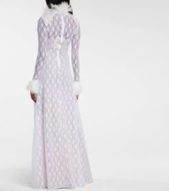 Christopher Kane Bridal Robe Mit Federn -LORO PIANA Verkaufsgeschäft P00528478 b2