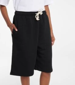 Acne Studios Shorts Aus Baumwoll-Jersey -LORO PIANA Verkaufsgeschäft P00565414 d1