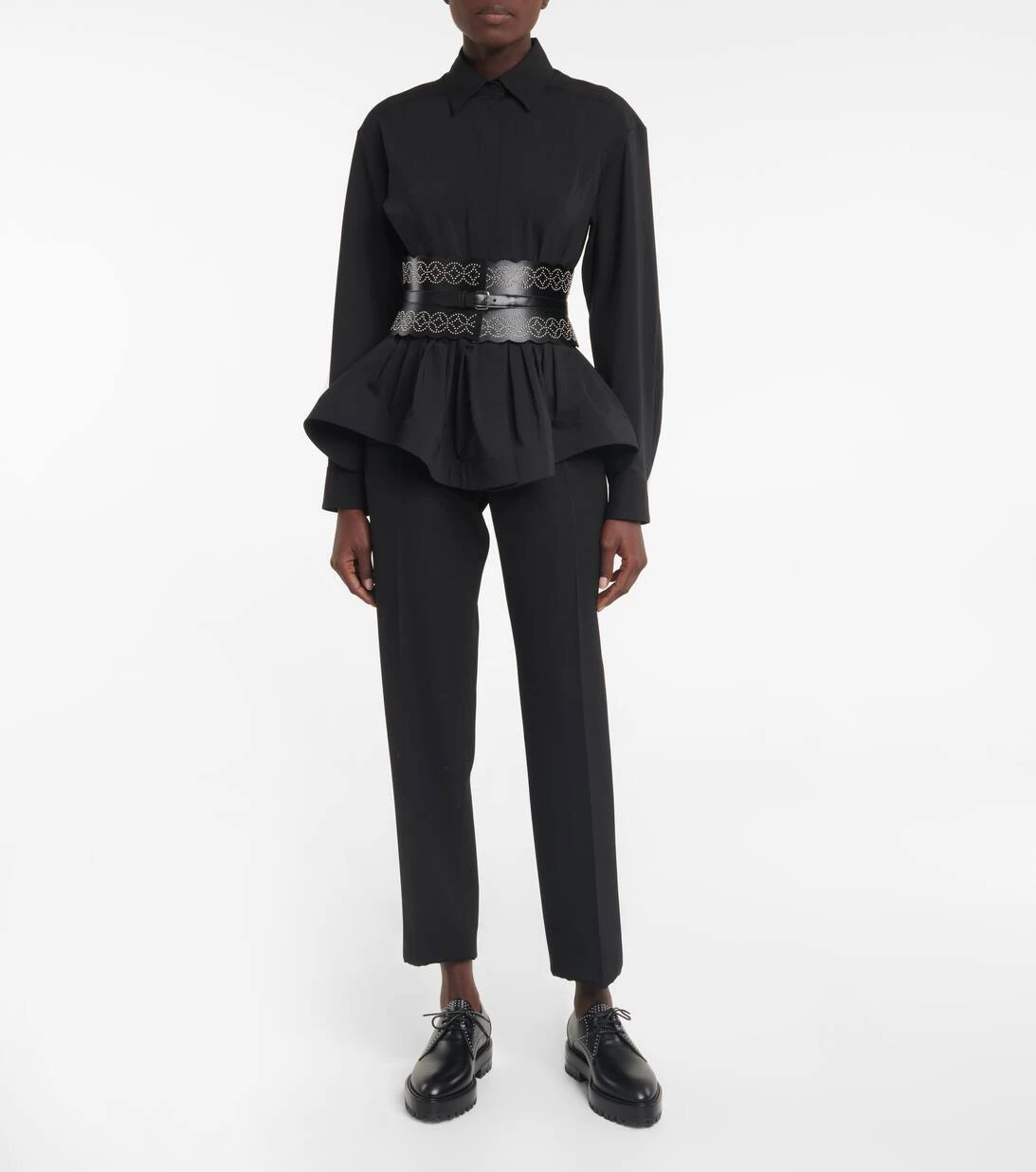 ALAIA High-Rise-Hose Aus Baumwolle 2 ALAIA High-Rise-Hose Aus Baumwolle – Bild 2