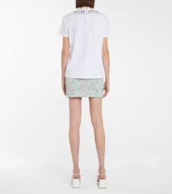 Miu Miu Verziertes T-Shirt Aus Baumwolle 7 Miu Miu Verziertes T-Shirt Aus Baumwolle -LORO PIANA Verkaufsgeschäft P00623983 b2