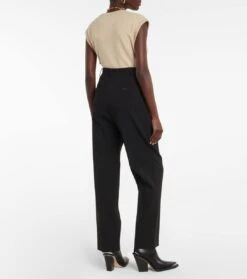 The Frankie Shop High-Rise-Hose Bea Aus Twill -LORO PIANA Verkaufsgeschäft P00626020 b2