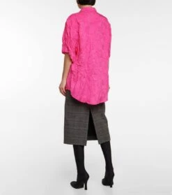 Balenciaga Oversize-Hemd Aus Jacquard -LORO PIANA Verkaufsgeschäft P00670243 b2