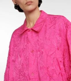 Balenciaga Oversize-Hemd Aus Jacquard -LORO PIANA Verkaufsgeschäft P00670243 d1