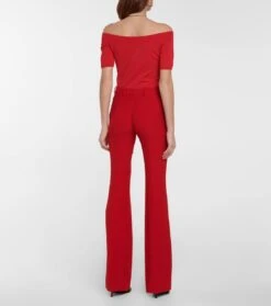 Alexander McQueen Mid-Rise-Hose Aus Crêpe -LORO PIANA Verkaufsgeschäft P00695953 b2