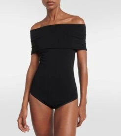 ALAIA Off-Shoulder-Body Aus Strick -LORO PIANA Verkaufsgeschäft P00699707 b2