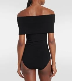 ALAIA Off-Shoulder-Body Aus Strick -LORO PIANA Verkaufsgeschäft P00699707 d1
