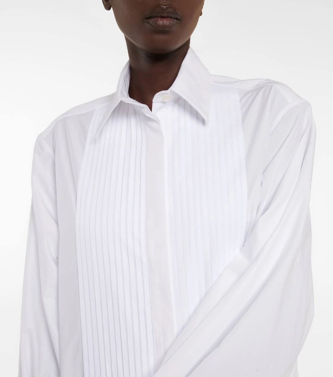 ALAIA Maxi-Hemdblusenkleid Aus Baumwolle 4 ALAIA Maxi-Hemdblusenkleid Aus Baumwolle – Bild 4