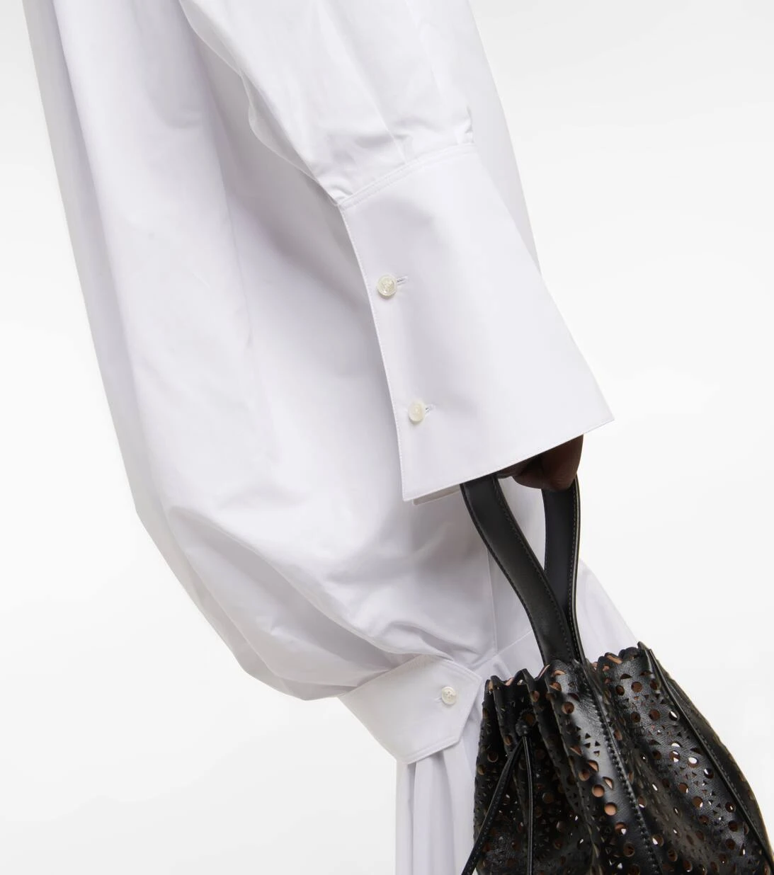 ALAIA Maxi-Hemdblusenkleid Aus Baumwolle 5 ALAIA Maxi-Hemdblusenkleid Aus Baumwolle – Bild 5