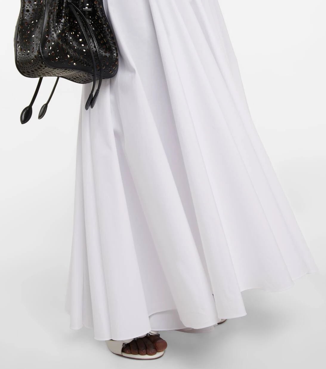 ALAIA Maxi-Hemdblusenkleid Aus Baumwolle 6 ALAIA Maxi-Hemdblusenkleid Aus Baumwolle – Bild 6