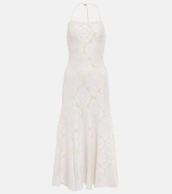 ALAIA Neckholder-Midikleid Aus Crêpe