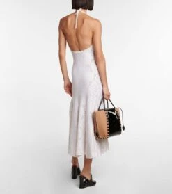 ALAIA Neckholder-Midikleid Aus Crêpe -LORO PIANA Verkaufsgeschäft P00700888 b2