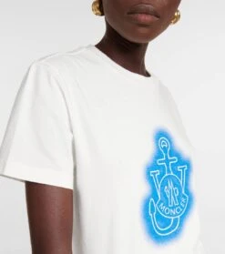 1 Moncler JW Anderson T-Shirt Aus Baumwolle 9 1 Moncler JW Anderson T-Shirt Aus Baumwolle -LORO PIANA Verkaufsgeschäft P00708344 d1