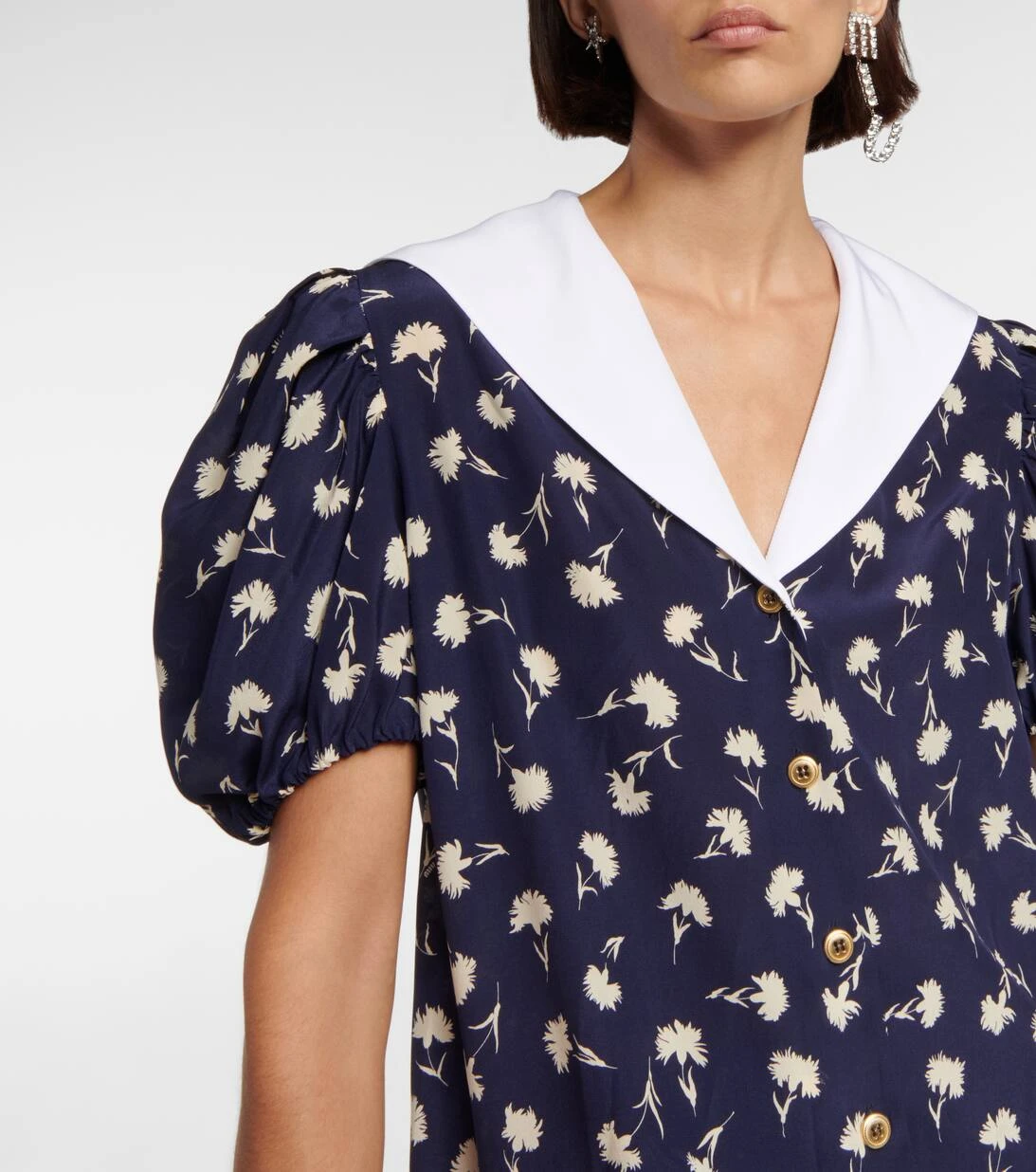 Miu Miu Bluse Aus Crêpe De Chine Aus Seide 4 Miu Miu Bluse Aus Crêpe De Chine Aus Seide – Bild 4