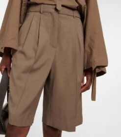 Acne Studios Shorts Aus Einem Wollgemisch -LORO PIANA Verkaufsgeschäft P00714714 d1