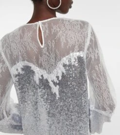 Robe Zahara Mit Pailletten -LORO PIANA Verkaufsgeschäft P00729937 d2