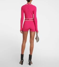 Paco Rabanne Verzierte High-Rise Shorts -LORO PIANA Verkaufsgeschäft P00739082 b2