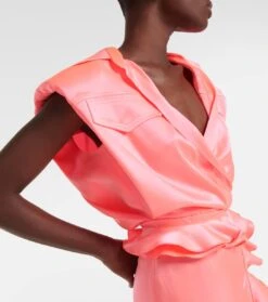Wickelkleid Aus Satin -LORO PIANA Verkaufsgeschäft P00741671 d1