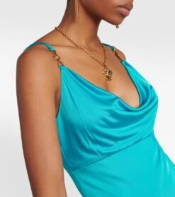 Versace Midikleid Medusa Aus Satin -LORO PIANA Verkaufsgeschäft P00742478 d1