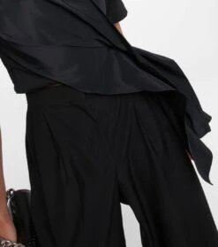 Alexander McQueen T-Shirt Hybrid Drape Aus Baumwolle Und Faille -LORO PIANA Verkaufsgeschäft P00743447 d2