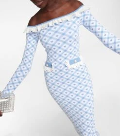 Midikleid Aus Jacquard-Strick -LORO PIANA Verkaufsgeschäft P00743450 d2