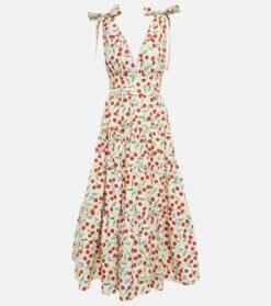 Carolina Herrera Midikleid Aus Einem Baumwollgemisch