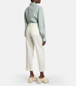Jil Sander Gerade Hose Aus Wolle -LORO PIANA Verkaufsgeschäft P00745461 b2