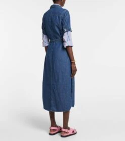 FRAME Hemdblusenkleid Aus Denim -LORO PIANA Verkaufsgeschäft P00749669 b2