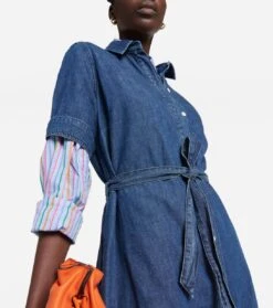 FRAME Hemdblusenkleid Aus Denim -LORO PIANA Verkaufsgeschäft P00749669 d1