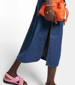 FRAME Hemdblusenkleid Aus Denim -LORO PIANA Verkaufsgeschäft P00749669 d2