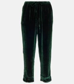 High-Rise-Hose Aus Samt