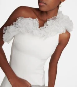 GIAMBATTISTA VALLI Robe Mit Tüll -LORO PIANA Verkaufsgeschäft P00750323 d1