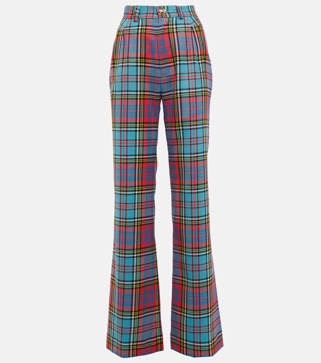 Vivienne Westwood Weite High-Rise-Hose Aus Wolle 1 Vivienne Westwood Weite High-Rise-Hose Aus Wolle