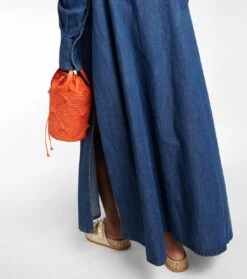 Valentino Hemdblusenkleid VGOLD Aus Chambray -LORO PIANA Verkaufsgeschäft P00751360 d2