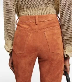 Gerade Hose Neil Aus Veloursleder -LORO PIANA Verkaufsgeschäft P00751594 d3