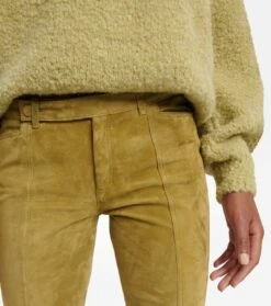 Low-Rise-Hose Gerino Aus Veloursleder -LORO PIANA Verkaufsgeschäft P00752163 d1