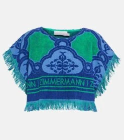 Zimmermann Cropped-Top Aus Baumwoll-Frottee