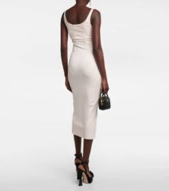 Miu Miu Midikleid Aus Jersey Mit Cut-out 6 Miu Miu Midikleid Aus Jersey Mit Cut-out -LORO PIANA Verkaufsgeschäft P00752990 b2