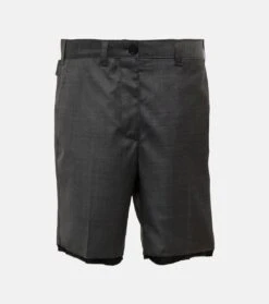 Miu Miu High-Rise Shorts Aus Wolle