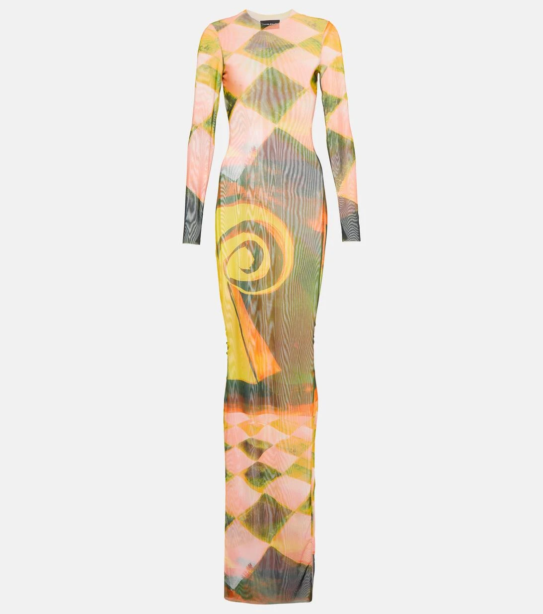 Bedrucktes Maxikleid High Tide Aus Mesh 1 Bedrucktes Maxikleid High Tide Aus Mesh