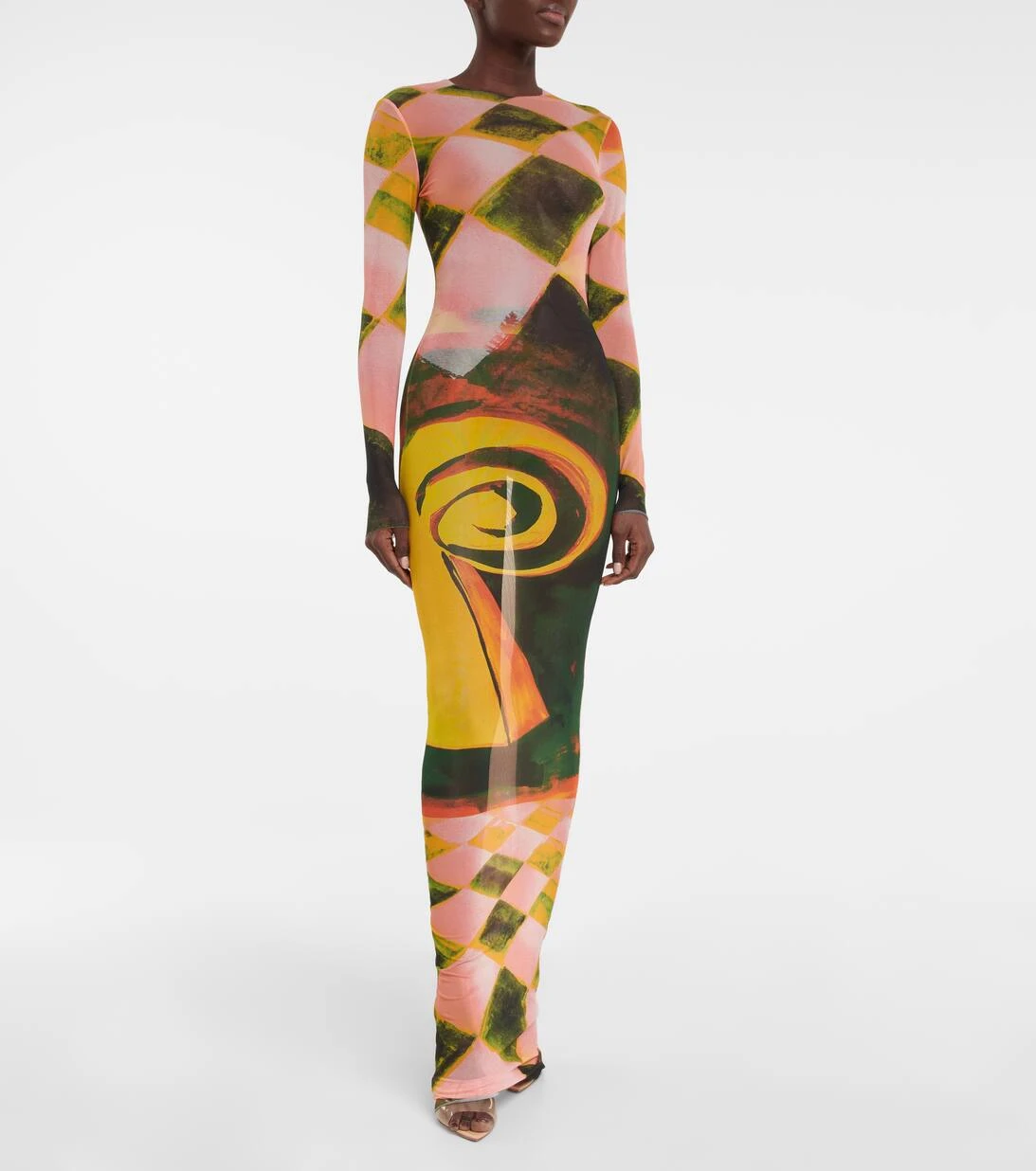 Bedrucktes Maxikleid High Tide Aus Mesh 2 Bedrucktes Maxikleid High Tide Aus Mesh – Bild 2