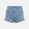 Mugler High-Rise Jeansshorts Spiral