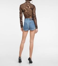 Mugler High-Rise Jeansshorts Spiral 7 Mugler High-Rise Jeansshorts Spiral -LORO PIANA Verkaufsgeschäft P00755212 b2