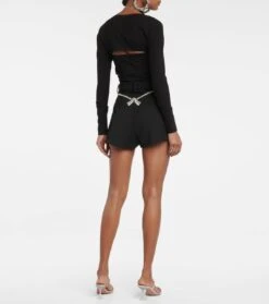 Area Verzierte Shorts Aus Woll-Crêpe -LORO PIANA Verkaufsgeschäft P00755524 b2