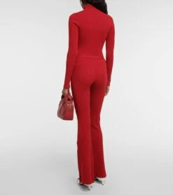 COURREGES High-Rise-Schlaghose Aus Rippstrick -LORO PIANA Verkaufsgeschäft P00756136 b2