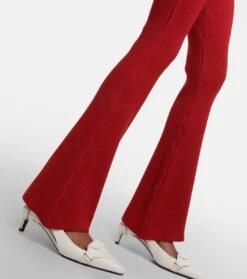 COURREGES High-Rise-Schlaghose Aus Rippstrick -LORO PIANA Verkaufsgeschäft P00756136 d2